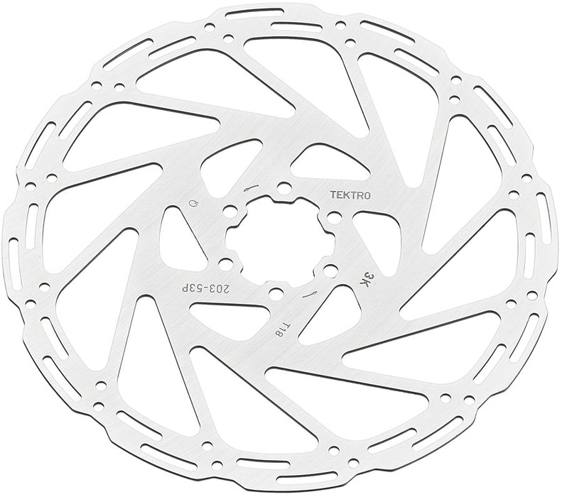 Tektro TR203-53 Disc Rotor - 203mm, 6-Bolt, 1.8mm Thickness, For 4-Piston Calipers