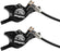 Hope Tech 3 X2 Duo Disc Brake and Lever - Left Hand, Front and Rear, Hydraulic, Post Mount, Black