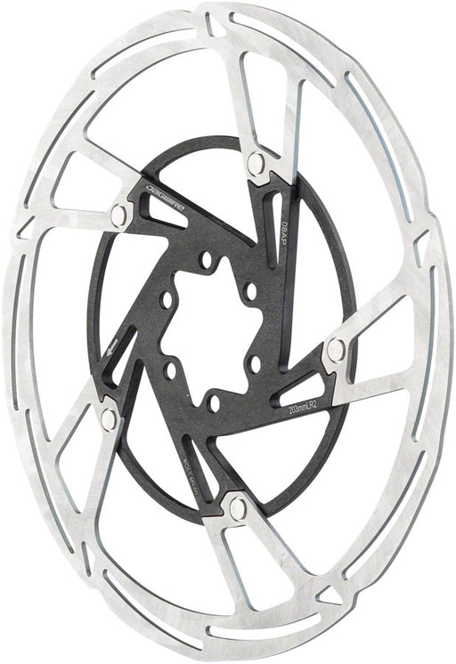 Jagwire Pro LR2 Disc Brake Rotor - 203mm, 6-Bolt, Silver/Black
