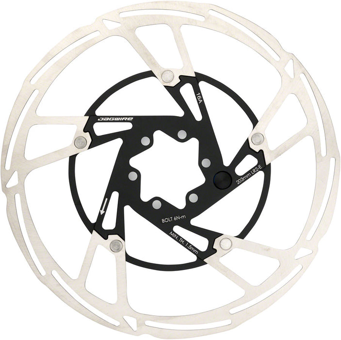 Jagwire Pro LR2-E Ebike Disc Brake Rotor with Magnet - 203mm, 6-Bolt, Silver/Black