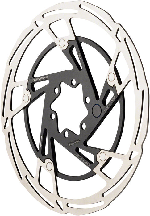 Jagwire Pro LR2-E Ebike Disc Brake Rotor with Magnet - 180mm, 6-Bolt, Silver/Black