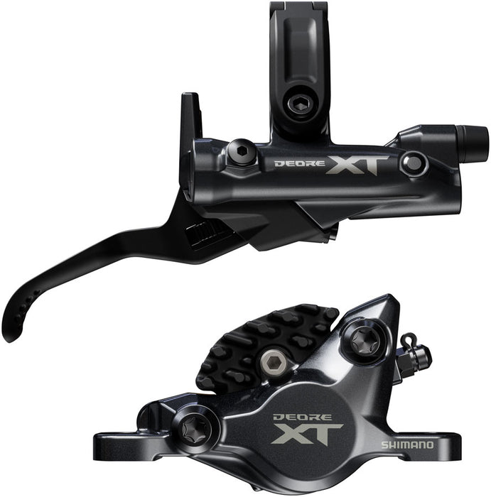 Shimano Deore XT M8200 Disc Brake and Lever - Right/Rear, Post Mount, 2-Piston Caliper, SM-BH90-SBM Hose, Fin Metal Pads, Black
