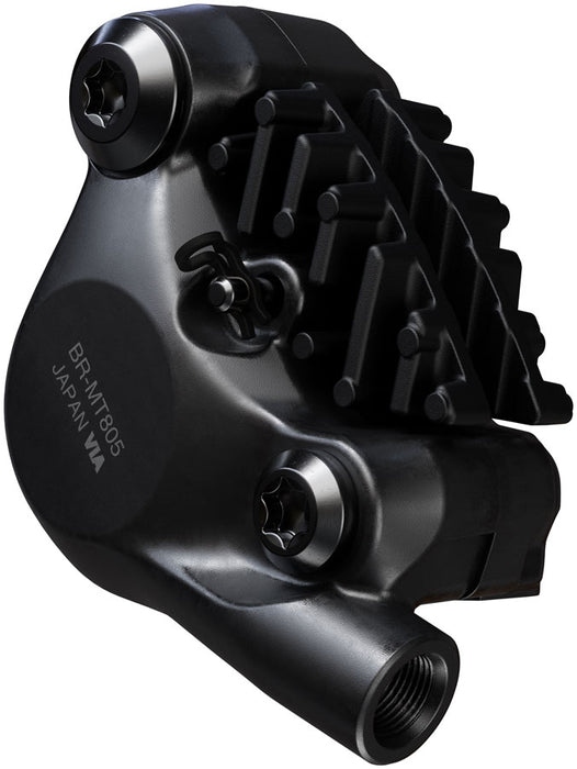 Shimano BR-MT805 XC Disc Brake Caliper - Rear, Flat Mount, 2-Piston, Includes K04S Metal Pads
