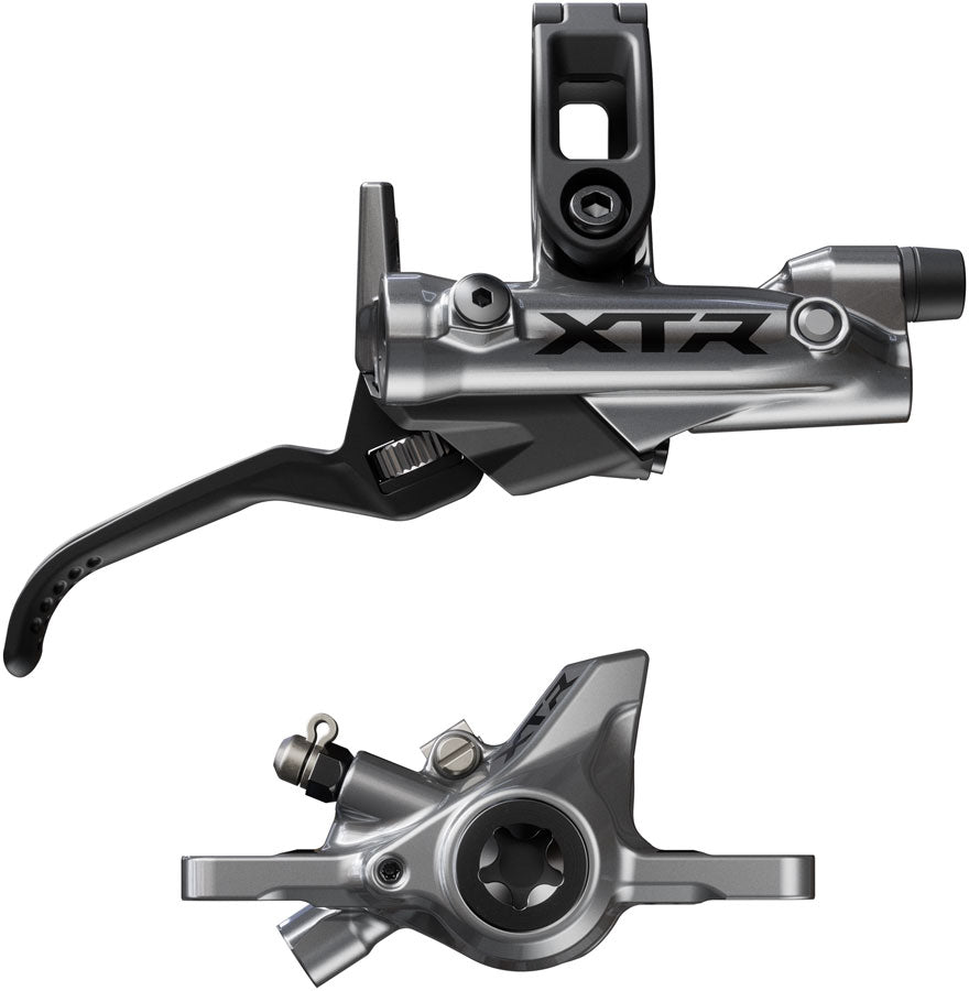 Shimano XTR BR-M9200 Disc Brake and BL-M9220 Lever - Right/Rear, Post Mount, 2-Piston Caliper, SM-BH90-SS Hose, Metal Pads, Gray