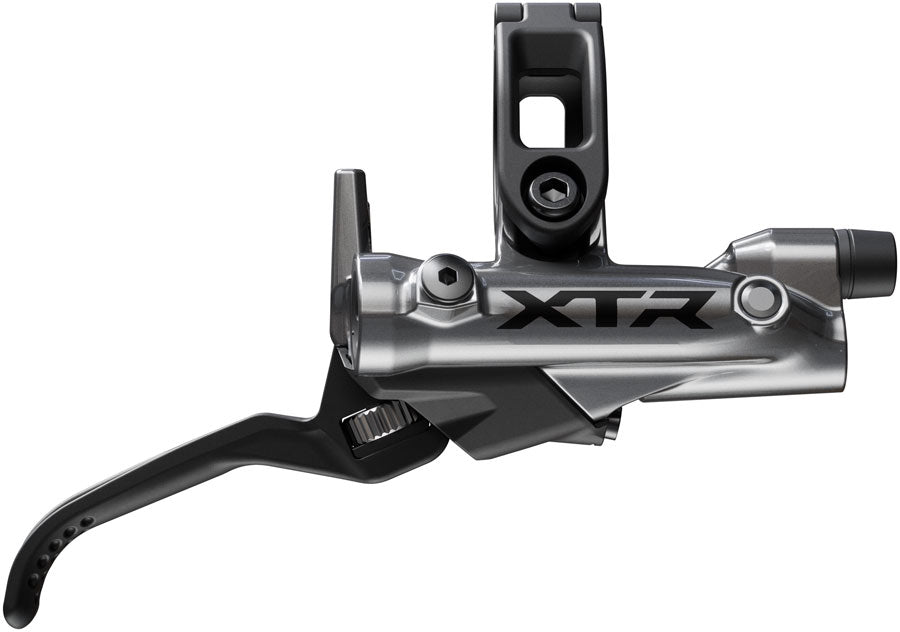 Shimano XTR M9220 Enduro Disc Brake and Lever - Right/Rear, Post Mount, 4-Piston Caliper, SM-BH90-SBM Hose, Finned Metal Pads, Gray