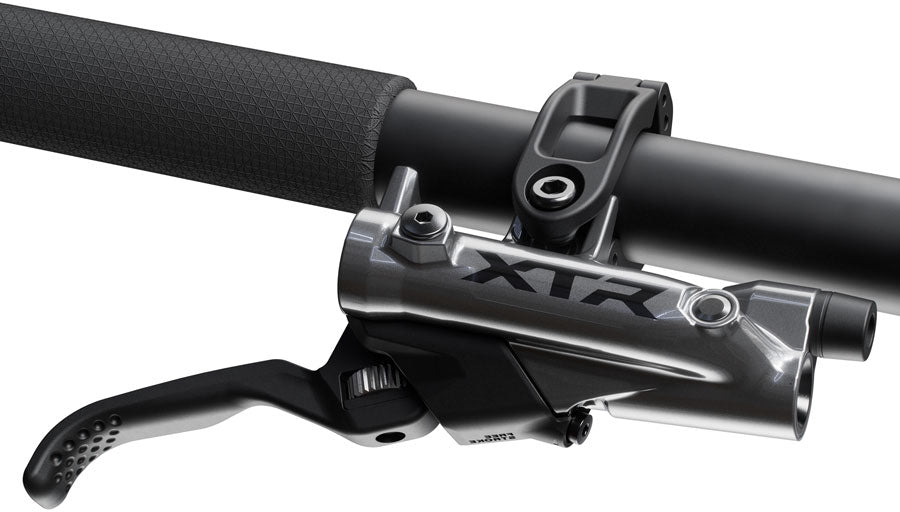Shimano XTR M9220 Enduro Disc Brake and Lever - Right/Rear, Post Mount, 4-Piston Caliper, SM-BH90-SBM Hose, Finned Metal Pads, Gray