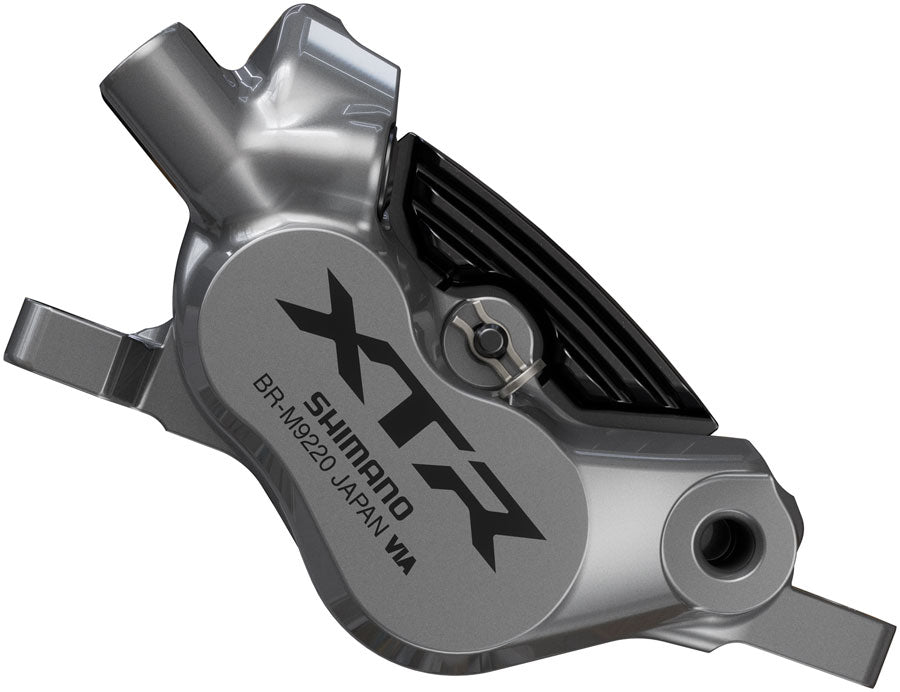Shimano XTR BR-M9220 Enduro Disc Brake Caliper - Front or Rear, Post Mount, 4-Piston, Includes P04C-MF Finned Metal Pads