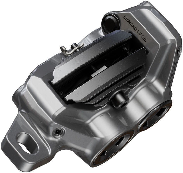 Shimano XTR BR-M9220 Enduro Disc Brake Caliper - Front or Rear, Post Mount, 4-Piston, Includes P04C-MF Finned Metal Pads