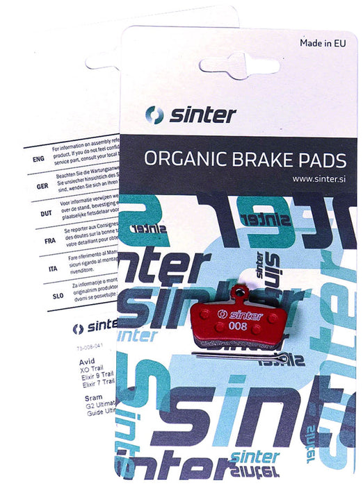 Sinter Disc Pads, SRAM Guide/G2/Avid Trail, Red