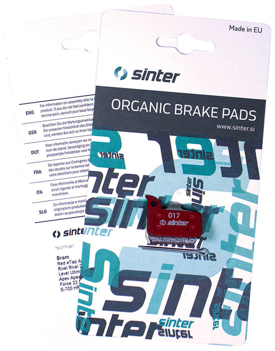 Sinter Red s514 Compound Organic Disc Brake Pads - SRAM, Sinter Type 017, One Pair