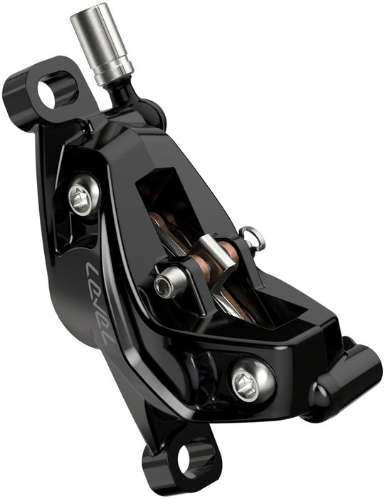 SRAM Level Silver Stealth 4-Piston Disc Brake, Front, Black