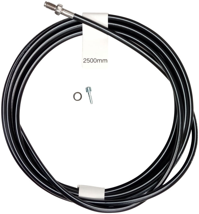 Magura Hydraulic Brake Hose - 2500mm, Straight Line Fitting, Black