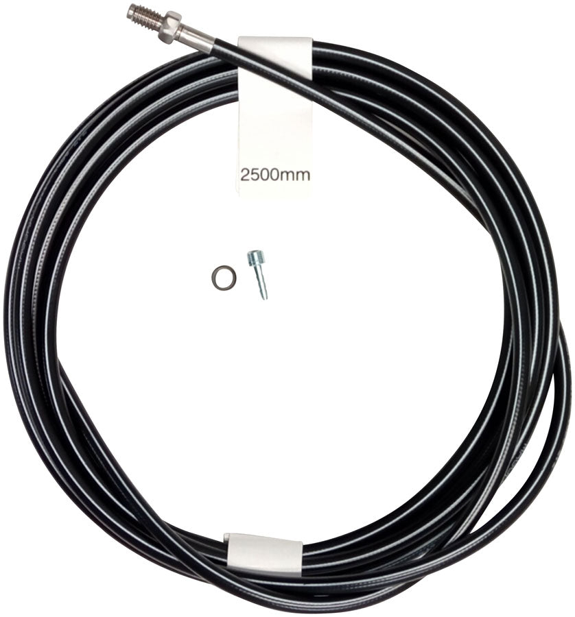 Magura Hydraulic Brake Hose - 2500mm, Straight Line Fitting, Black