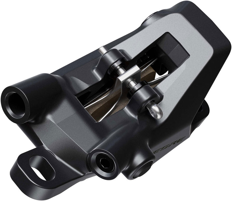 Shimano Deore M6200 Disc Brake and Lever - Right/Rear, Post Mount, 2-Piston Caliper, SM-BH90-SS Hose, Metal Pads, Gray/Black
