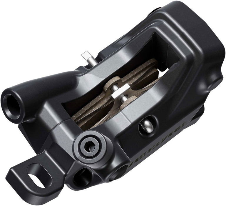 Shimano Deore BR-M6220 Disc Brake and BL-M6200 Lever - Right/Rear, Post Mount, 4-Piston Caliper, SM-BH90-SS Hose, Metal Pads, Gray/Black