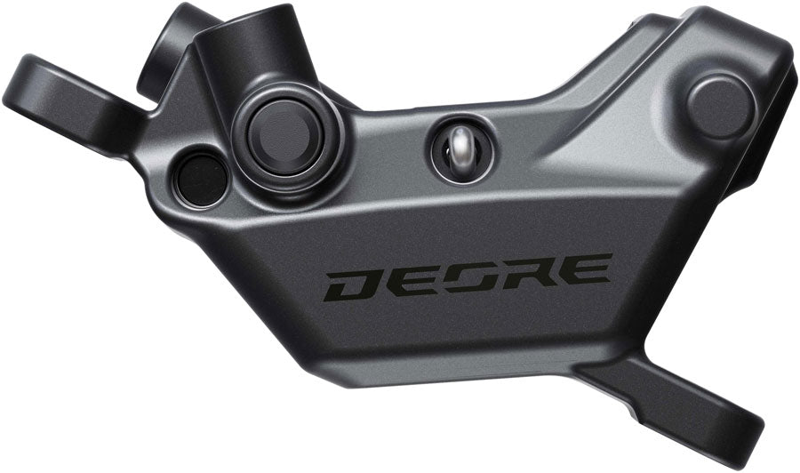 Shimano Deore BR-M6220 Disc Brake Caliper - Front or Rear, Post Mount, 4-Piston, Includes D02S-MX Metal Pads, Gray