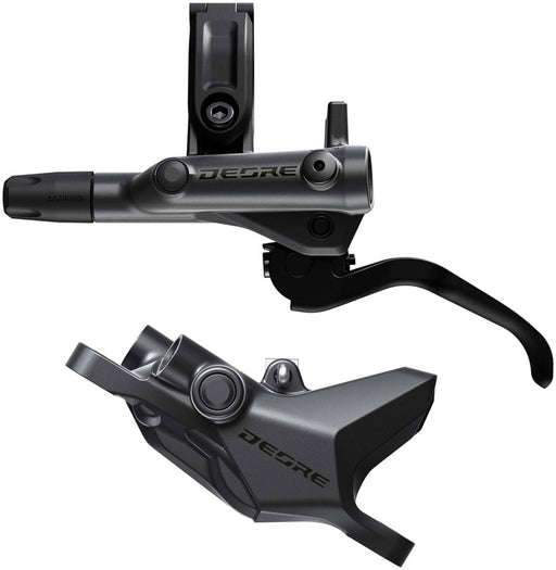 Shimano Deore M6200 Disc Brake and Lever - Left/Front, Post Mount, 2-Piston Caliper, SM-BH90-SS Hose, Metal Pads, Gray/Black