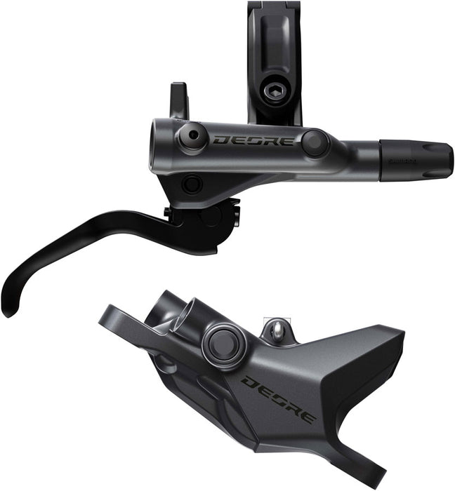 Shimano Deore M6200 Disc Brake and Lever - Right/Rear, Post Mount, 2-Piston Caliper, SM-BH90-SS Hose, Metal Pads, Gray/Black