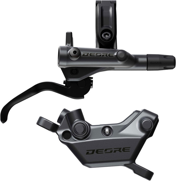 Shimano Deore BR-M6220 Disc Brake and BL-M6200 Lever - Right/Rear, Post Mount, 4-Piston Caliper, SM-BH90-SS Hose, Metal Pads, Gray/Black