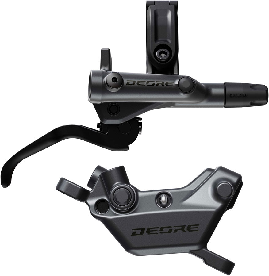 Shimano Deore BR-M6220 Disc Brake and BL-M6200 Lever - Right/Rear, Post Mount, 4-Piston Caliper, SM-BH90-SS Hose, Metal Pads, Gray/Black