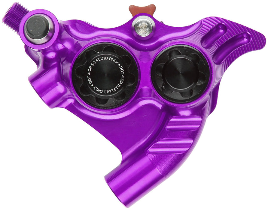 Hope RX4+ SL Disc Brake Caliper - Rear Flat Mount Direct, +20mm, DOT Type, Purple