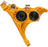 Hope RX4+ SL Disc Brake Caliper - Front Flat Mount Direct, +20mm, Mineral Oil Type, Orange
