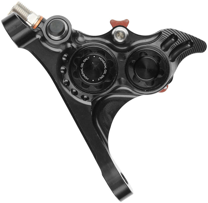 Hope RX4+ SL Disc Brake Caliper - Front Flat Mount Direct, +20mm, Mineral Oil Type, Black