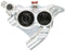 Hope RX4+ SL Disc Brake Caliper - Rear Flat Mount Direct, +20mm, Mineral Oil Type, Silver