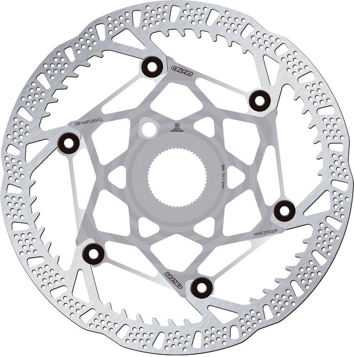 Galfer Shark Evo Disc Brake Rotor - 203mm x 2.0mm, Centerlock, Raw