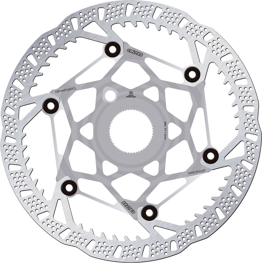Galfer Shark Evo Disc Brake Rotor - 203mm x 2.0mm, Centerlock, Raw