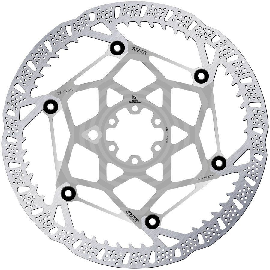 Galfer Shark Evo Disc Brake Rotor - 223mm x 2.0mm, 6-Bolt, Raw