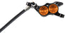 Hope Tech 4 E4 Disc Brake and Lever Set - Rear, Hydraulic, Post Mount, Orange