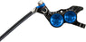 Hope Tech 4 V4 Disc Brake and Lever Set - Rear, Hydraulic, Post Mount, Blue