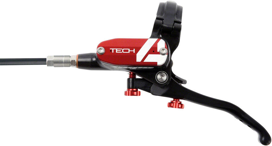 Hope Tech 4 V4 Disc Brake and Lever Set - Front, Hydraulic, Post Mount, Red