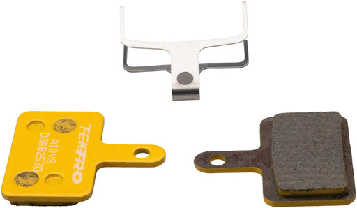 Tektro A10YS Disc Brake Pad - Metal/Ceramic Compound, For Use With 2-Piston Calipers, Yellow
