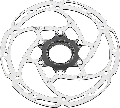 Tektro TR160-35 Disc Brake Rotor - 160mm, Center-Lock, Silver