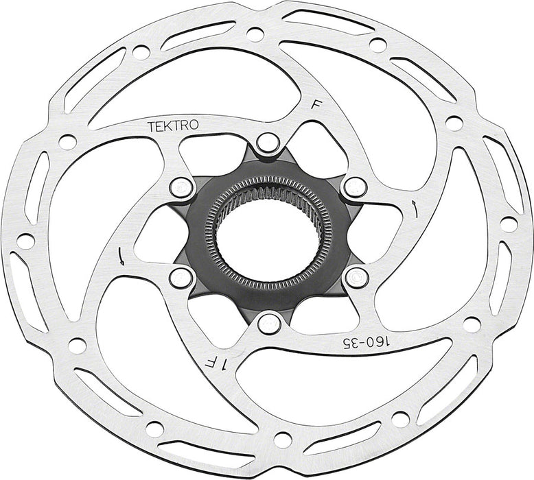 Tektro TR160-35 Disc Brake Rotor - 160mm, Center-Lock, Silver