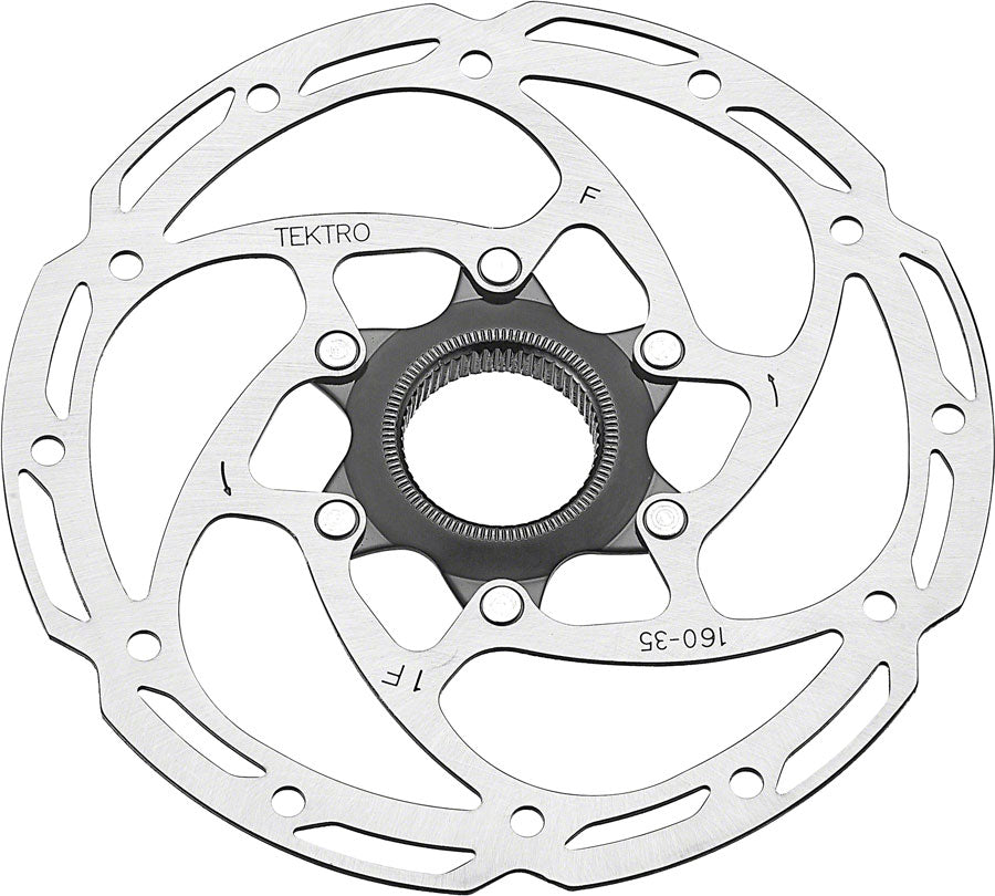 Tektro TR160-35 Disc Brake Rotor - 160mm, Center-Lock, Silver