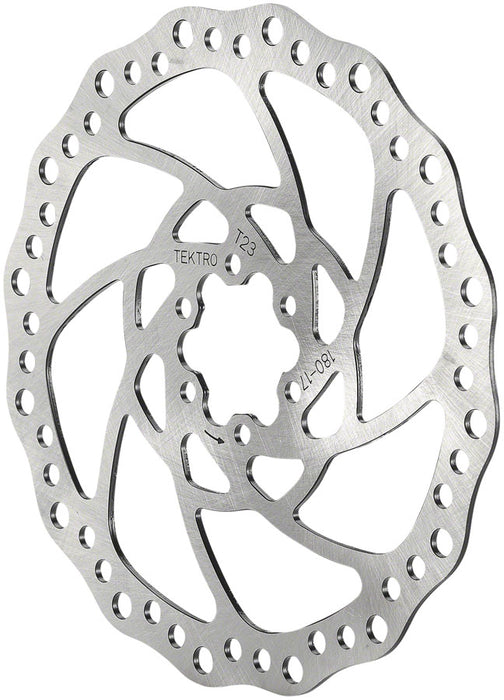 Tektro TR180-17 Disc Brake Rotor - 180mm, 6-Bolt, 2.3mm Thickness, Silver