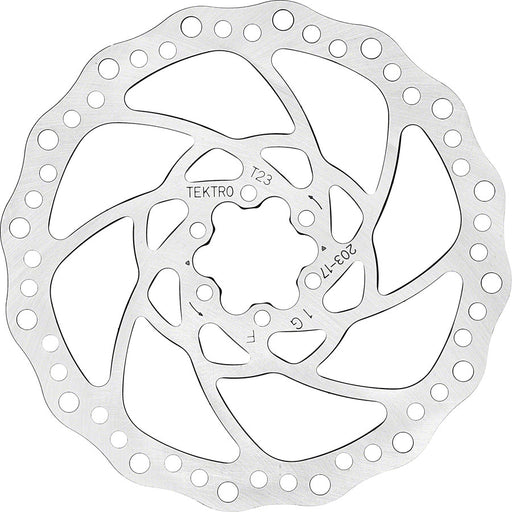 Tektro TR203-17 Disc Brake Rotor - 203mm, 6-Bolt, 2.3mm Thickness, Silver