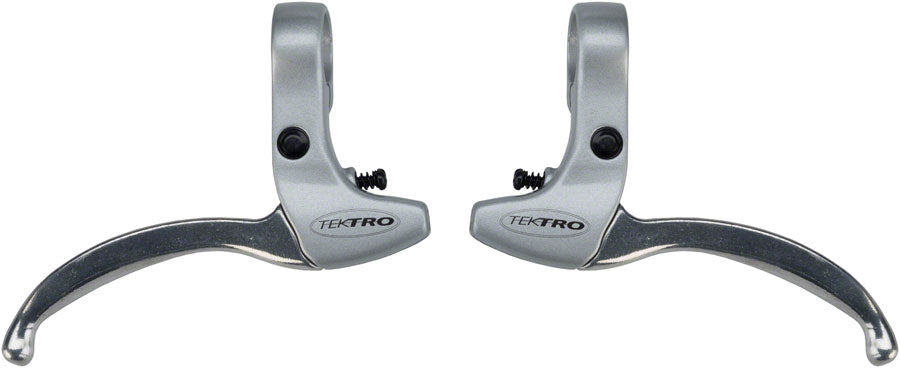 Tektro CL332RS 3-Finger Alloy Linear Pull Brake Lever Set Silver