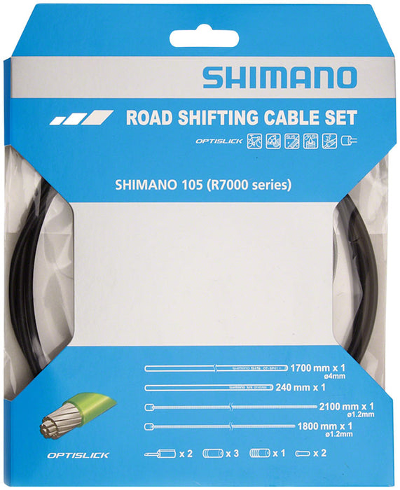 Shimano 105 R7000 OPTISLICK Shift Cable and Housing Set - Black