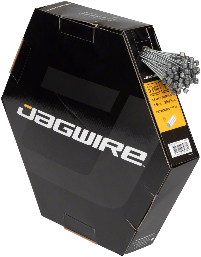 Jagwire Basics Brake Cable - 1.6x2000mm Galvanized SRAM/Shimano MTB, Filebox of 100