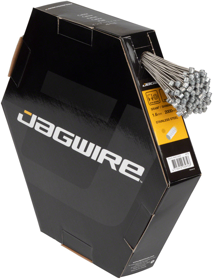 Jagwire Basics Brake Cable - 1.6x2000mm Stainless SRAM/Shimano MTB, Filebox of 100