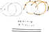 Jagwire Road Elite Link Brake Cable Kit SRAM/Shimano with Ultra-Slick Uncoated Cables, Gold