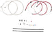 Jagwire Road Elite Link Brake Cable Kit SRAM/Shimano with Ultra-Slick Uncoated Cables, Red
