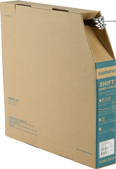 Shimano OPTISLICK Shift Cable - 1.2 x 2100mm, Filebox of 50