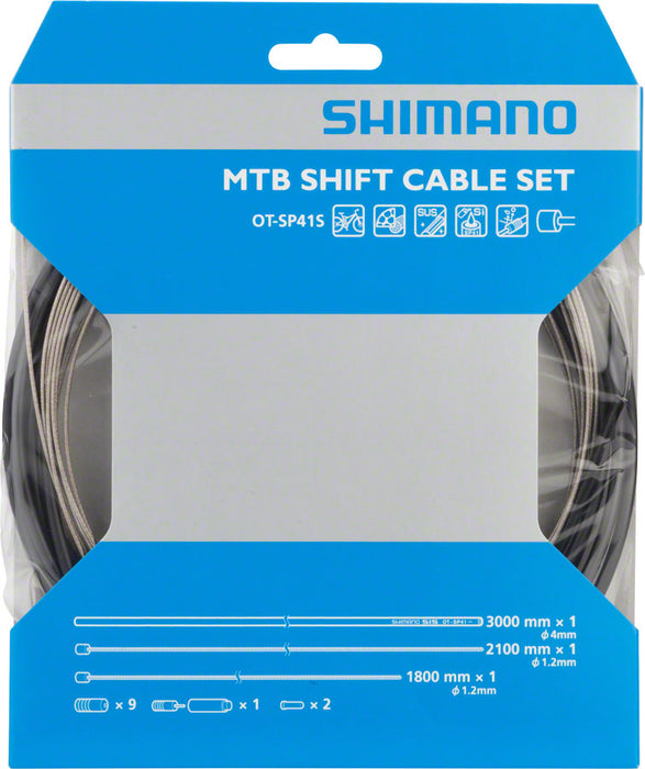 Shimano Stainless MTB Shift Cable and Housing Set - Black