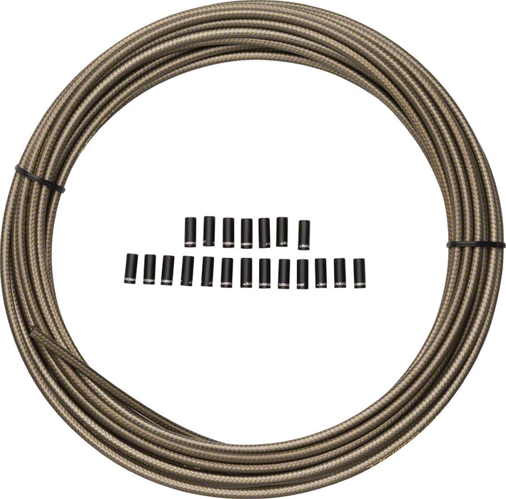 Jagwire 5mm Sport Brake Housing with Slick-Lube Liner 10M Roll, Carbon Silver