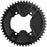 Wolf Tooth Aero 110 Asymmetric BCD Chainring - 46t, 110 Asymmetric BCD, 4-Bolt, Drop-Stop ST, For Shimano GRX 800 Series, Black